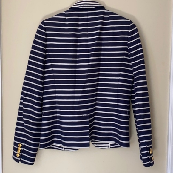 J Crew Linen Blend Striped Schoolboy Blazer - Picture 5 of 8